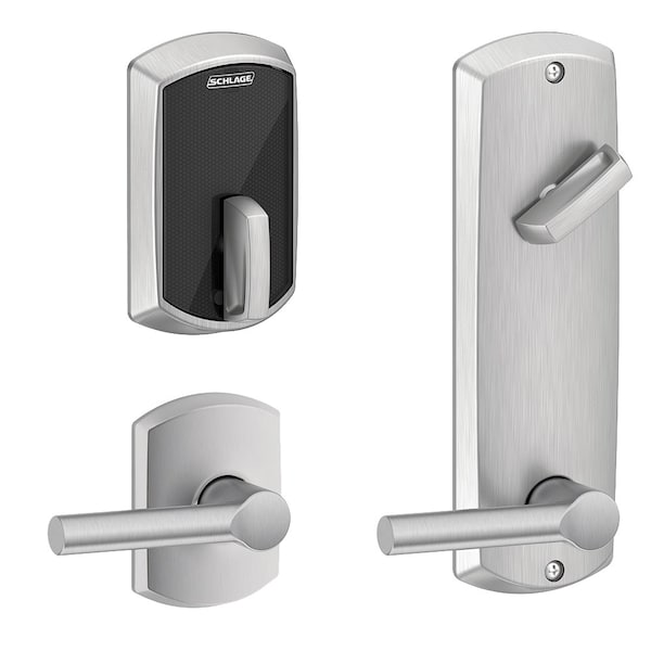 Grade 2 Electric Deadbolt Lock, Includes Touchless, Bluetooth Smart Reader, Keyless, No Cylinder Ove